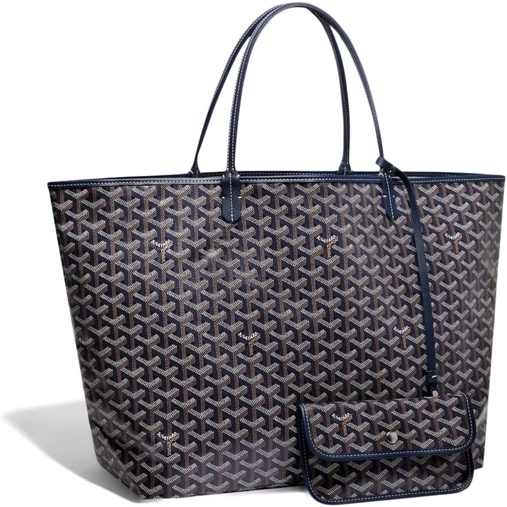 Goyard Navy GM Tote with pouch!